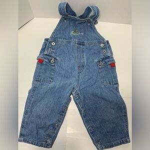 Cherokee Baby Play-wear Jean Overalls Cow Moo Moo Size 6-9 Months